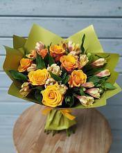 Букет цветов из:  Альстромерии и Розы в Жирово