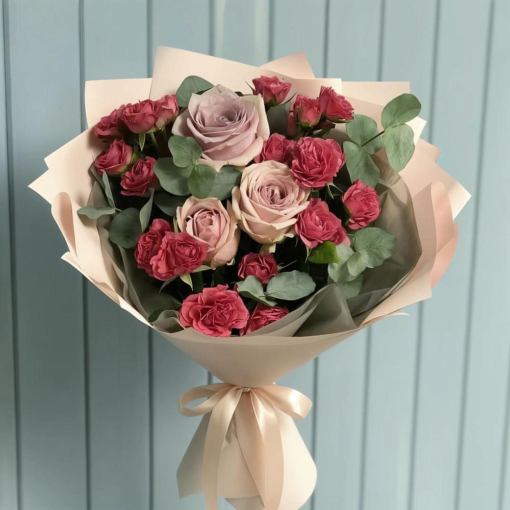 Букет цветов из: Гвоздики и Розы в Жирово