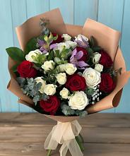 Букет цветов из:  Розы и Альстромерии #REPLACE_PRED# Жирово