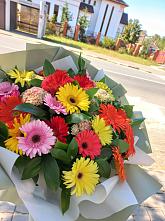 Букет цветов из:  Герберы #REPLACE_PRED# Жирово