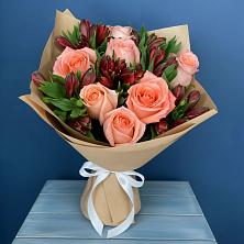 Букет цветов из:  Розы и Альстромерии в Жирово