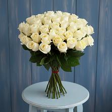 Букет 51 Белая роза Эдлесс Лав #REPLACE_PRED# Жирово