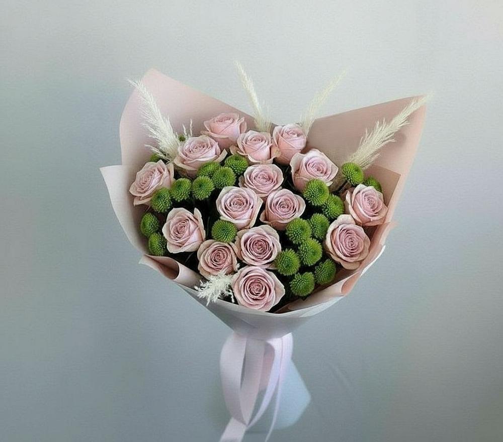 Букет цветов из: Розы и Хризантемы в Жирово