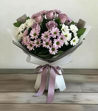 Букет цветов из:  Хризантемы и Розы в Жирово