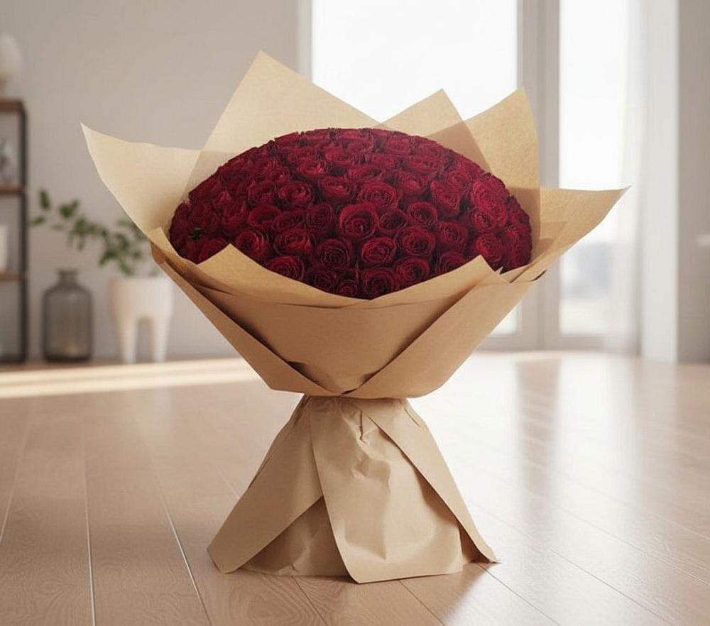 Букет 101 Красная роза в Жирово
