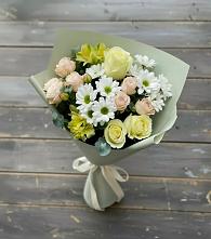 Букет цветов из:  Альстромерии, Розы и Хризантемы в Жирово