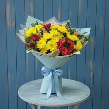 Букет цветов из:  Альстромерии и Хризантемы в Жирово