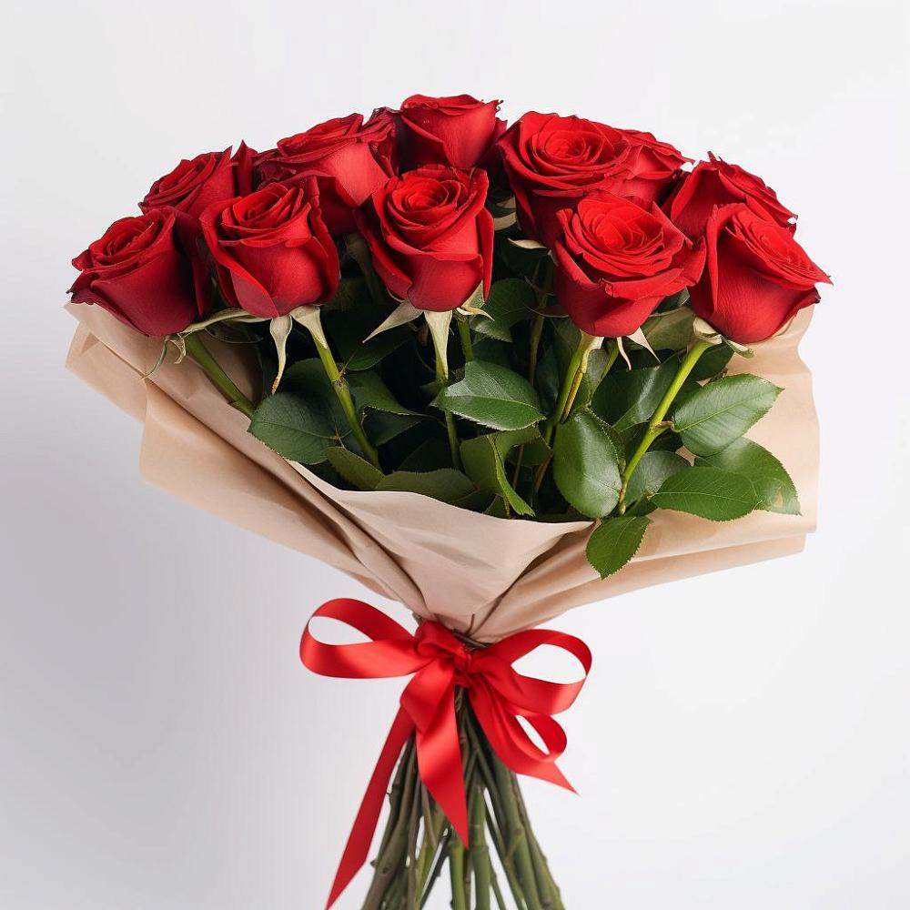 Букет 11 Красных роз Эдлесс Лав в Жирово