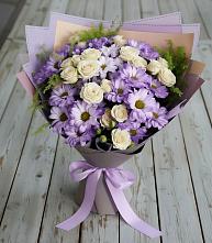 Букет цветов из:  Хризантемы и Розы в Жирово